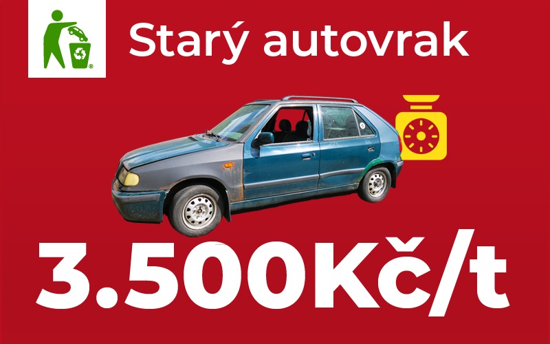 Bonus za autovrak na likvidaci - sběrna autovraků Milata